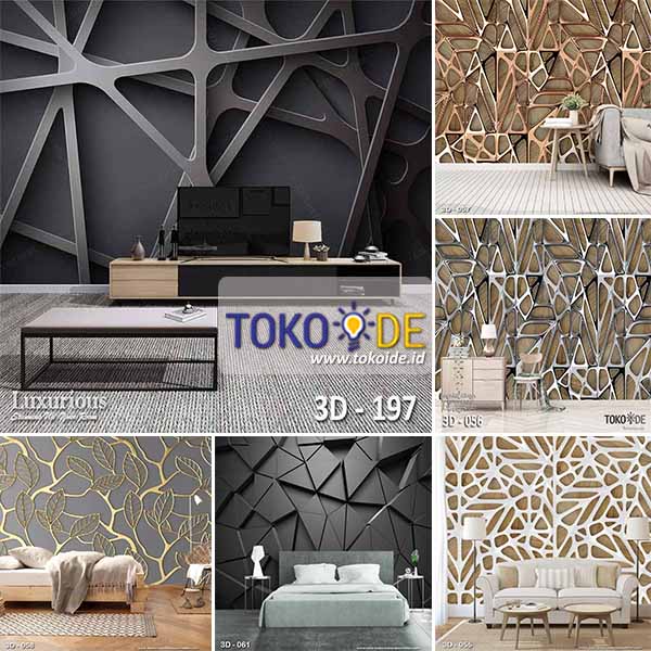 Wallpaper 3D Minimalis Mewah - Seri Abstrak & Futuristik Mozaik & Elegan