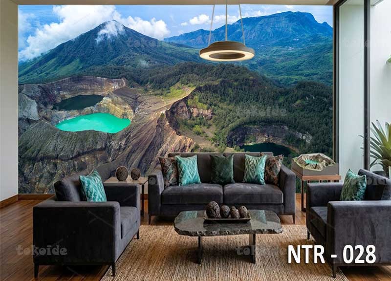 NTR 028 | Wallpaper Motif Pemandangan Pengunungan | Cetak Wallpaper Dinding