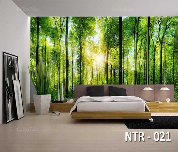 NTR 021 | Wallpaper Motif Pemandangan Hutan | Cetak Wallpaper Dinding