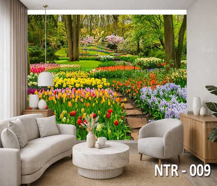 NTR 009 | Wallpaper Motif Perkebunan Bunga | Cetak Wallpaper Dinding