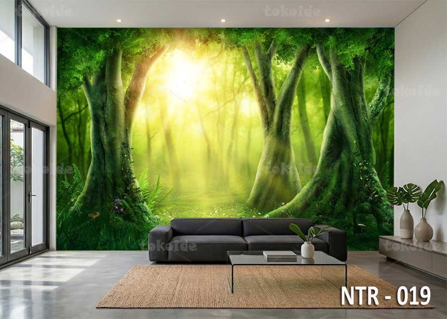 NTR 019 | Wallpaper Motif Pemandangan Hutan | Cetak Wallpaper Dinding