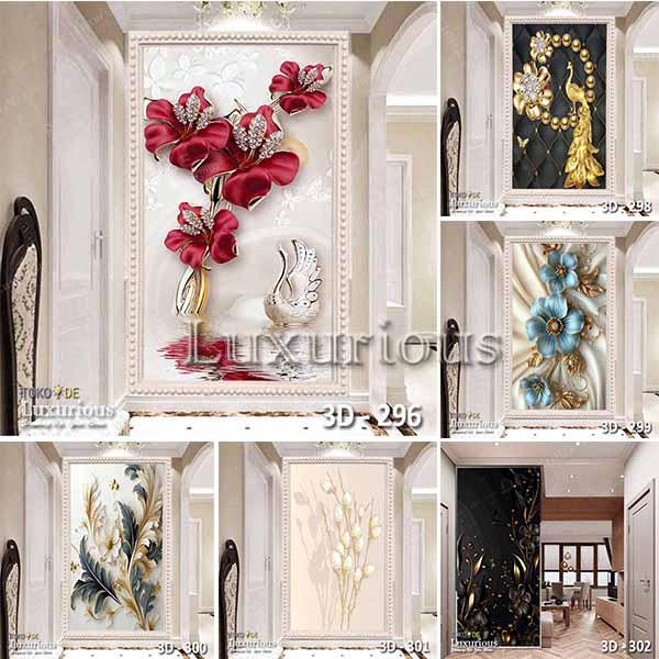Wallpaper 3D Custom Marble Sticker Dinding Marmer Granit Batu Alam Abstrak Mural Stiker Bata Brick