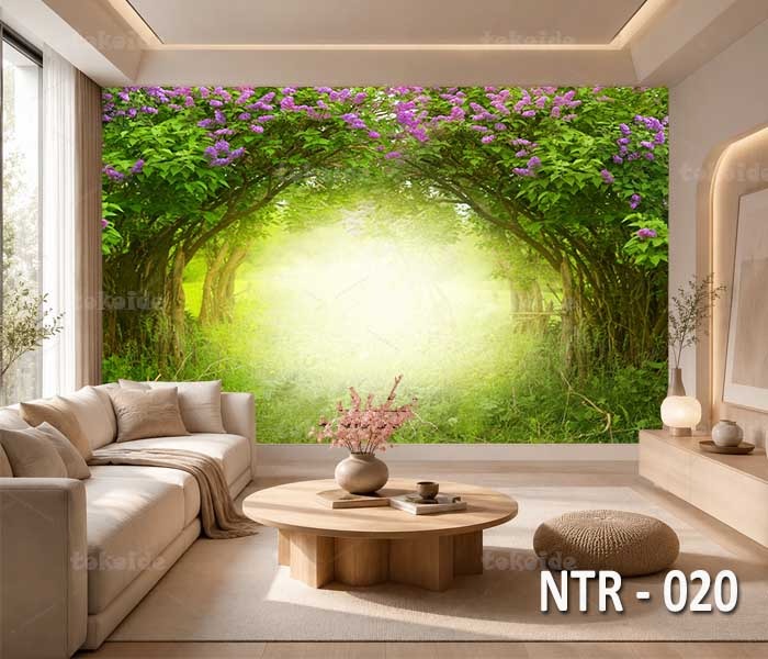 NTR 020 | Wallpaper Motif Pemandangan Bunga | Cetak Wallpaper Dinding