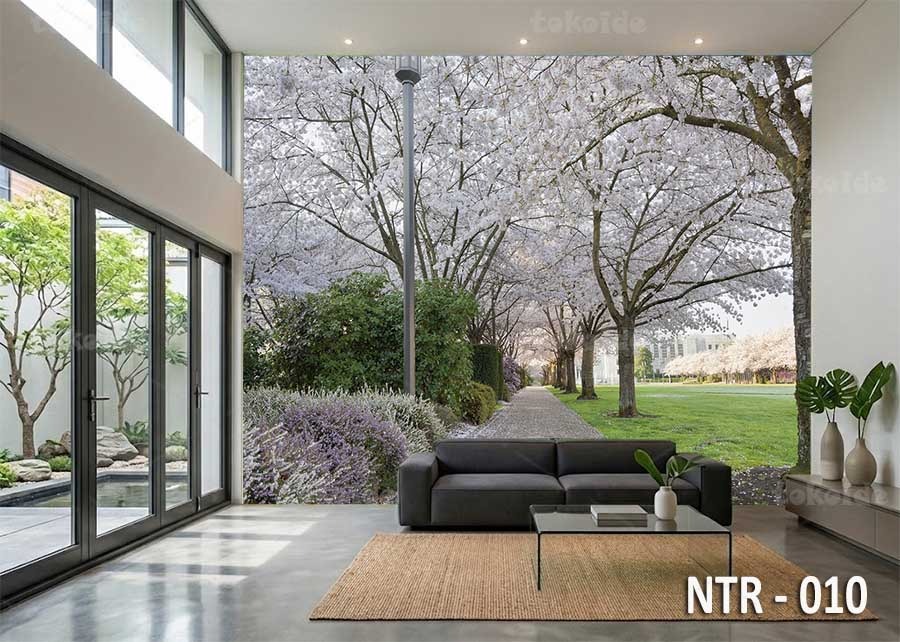 NTR 010 | Wallpaper Motif Bunga Sakura | Cetak Wallpaper Dinding
